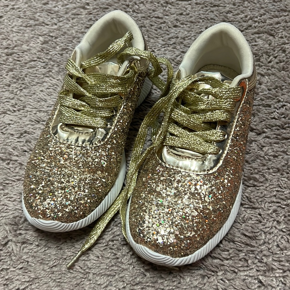 Sparkly Gold Shoes